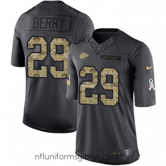 Gorgeous Nike Kansas City Chiefs 29 Eric Berry Limited Black 2016 Salute to Service NFL Jersey