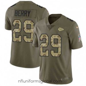 Ravishing Nike Kansas City Chiefs 29 Eric Berry Limited OliveCamo 2017 Salute to Service NFL Jersey
