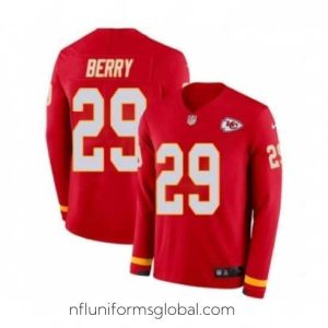 Irresistible Nike Kansas City Chiefs 29 Eric Berry Limited Red Therma Long Sleeve NFL Jersey