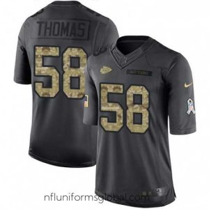 Alluring Nike Kansas City Chiefs 58 Derrick Thomas Limited Black 2016 Salute to Service NFL Jersey
