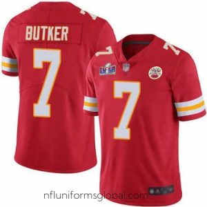 Exquisite Nike Kansas City Chiefs 7 Harrison Butker Red Team Color Bound Stitched NFL Vapor Untouchable Limited 2024 Super Bowl LVIII Jersey