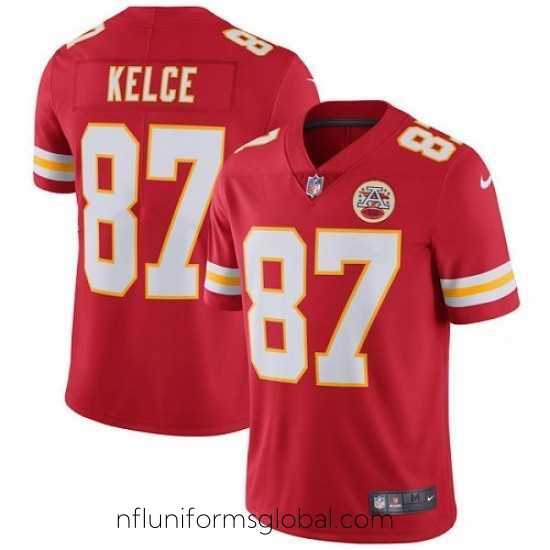 Stunning Nike Kansas City Chiefs 87 Travis Kelce Red Team Color Vapor Untouchable Limited Player NFL Jersey