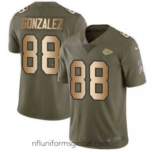Enchanting Nike Kansas City Chiefs 88 Tony Gonzalez Limited OliveGold 2017 Salute to Service NFL Jersey