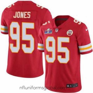 Captivating Nike Kansas City Chiefs 95 Chris Jones Red Team Color Bound Stitched NFL Vapor Untouchable Limited 2024 Super Bowl LVIII Jersey