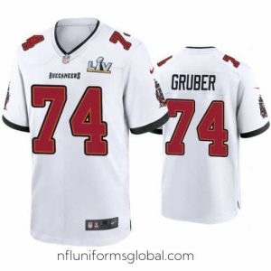 Stunning Paul Gruber Buccaneers White Super Bowl Lv Game Jersey