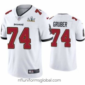 Gorgeous Paul Gruber Buccaneers White Super Bowl Lv Vapor Limited Jersey