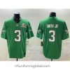 Divine Philadelphia Eagles 3 Nolan Smith Jr  Green 2025 Super Bowl LIX Patch F.U.S.E  Throwback Vapor Untouchable Limited Stitched Football Jersey