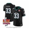 Gorgeous Philadelphia Eagles 33 Cooper DeJean Black 2025 Eagles Logo Super Bowl LIX Patch New F.U.S.E  Vapor Untouchable Limited Stitched Football Jersey