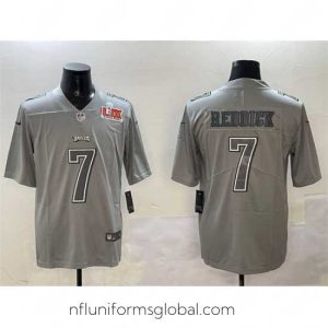 Gorgeous Philadelphia Eagles 7 Haason Reddick Grey 2025 Super Bowl LIX Patch Atmosphere Fashion Vapor Untouchable Limited Stitched Football Jersey