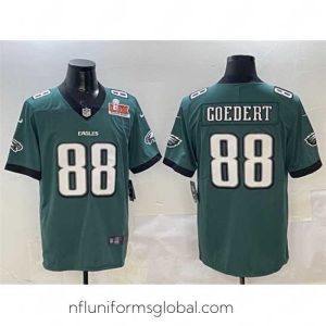 Irresistible Philadelphia Eagles 88 Dallas Goedert Green 2025 Super Bowl LIX Patch New Vapor Untouchable Limited Stitched Football Jersey