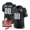 Ravishing Philadelphia Eagles Active Player Custom Black 2025 Eagles Logo Super Bowl LIX Patch New F.U.S.E  Vapor Limited Stitched Football Jersey