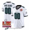 Gorgeous Philadelphia Eagles Active Player Custom White 2025 Eagles Logo Super Bowl LIX Patch New F.U.S.E  Vapor Limited Stitched Football Jersey