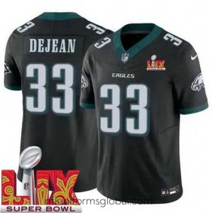 Alluring Philadelphia Eagles Cooper DeJean #33 Black 2024 2025 Super Bowl LIX F.U.S.E Stitched NFL Jersey