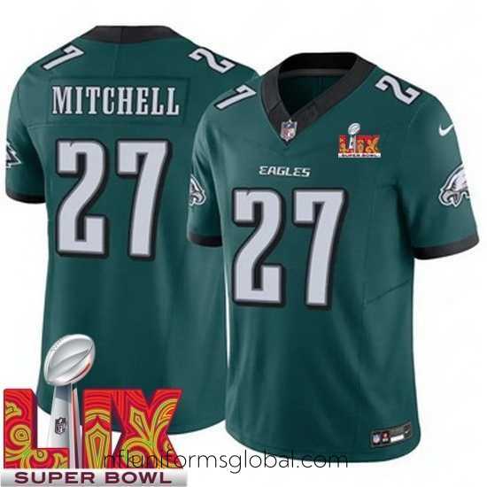 Enchanting Philadelphia Eagles Quinyon Mitchell #27 Green 2024 2025 Super Bowl LIX F.U.S.E Stitched NFL Jersey
