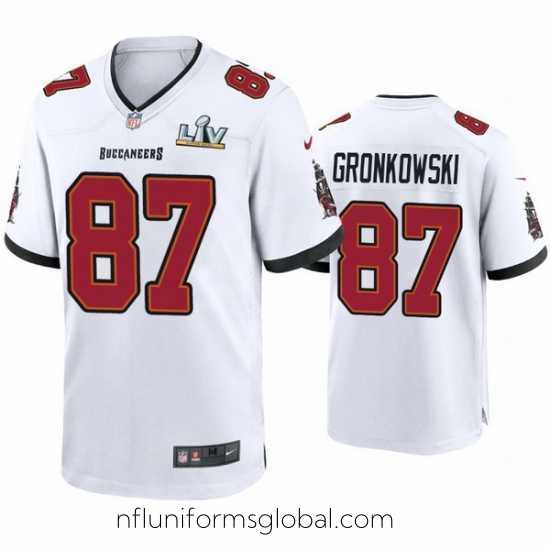 Captivating Rob Gronkowski Buccaneers White Super Bowl Lv Game Jersey
