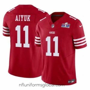 Ravishing San Francisco 49ers 11 Brandon Aiyuk Red 2023 F.U.S.E  Vapor Limited Stitched Football 2024 Super Bowl LVIII Jersey
