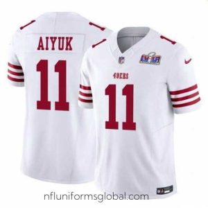 Enchanting San Francisco 49ers 11 Brandon Aiyuk White 2023 F.U.S.E  Vapor Limited Stitched Football 2024 Super Bowl LVIII Jersey