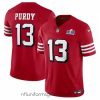 Enchanting San Francisco 49ers 13 Brock Purdy 2023 F.U.S.E  New Red Vapor Untouchable Limited Stitched Football 2024 Super Bowl LVIII Jersey
