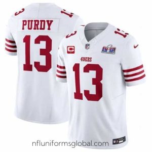 Captivating San Francisco 49ers 13 Brock Purdy White 2023 F.U.S.E  With  Vapor Untouchable Limited Stitched Football 2024 Super Bowl LVIII Jersey