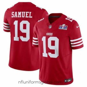 Irresistible San Francisco 49ers 19 Deebo Samuel Red 2023 F.U.S.E  Vapor Untouchable Limited Stitched Football 2024 Super Bowl LVIII Jersey