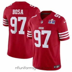 Gorgeous San Francisco 49ers 97 Nick Bosa Red 2023 F.U.S.E  Vapor Untouchable Limited Stitched Football 2024 Super Bowl LVIII Jersey