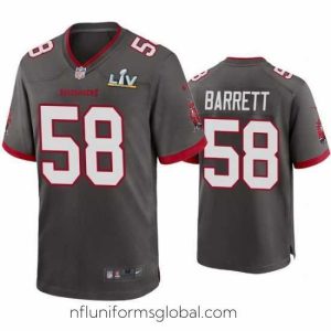 Divine Shaquil Barrett Buccaneers Pewter Super Bowl Lv Game Jersey