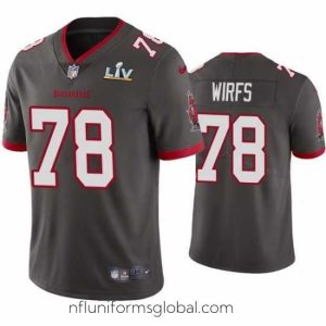 Stunning Tristan Wirfs Buccaneers Pewter Super Bowl Lv Vapor Limited Jersey