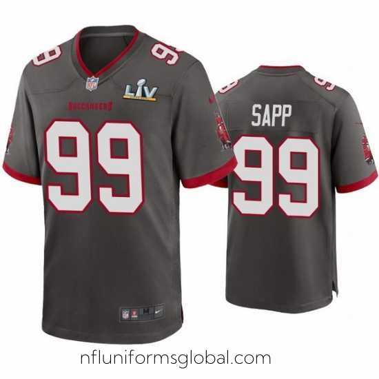 Gorgeous Warren Sapp Buccaneers Pewter Super Bowl Lv Game Jersey