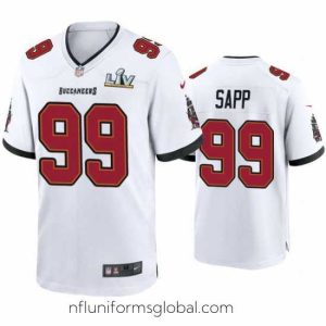 Exquisite Warren Sapp Buccaneers White Super Bowl Lv Game Jersey