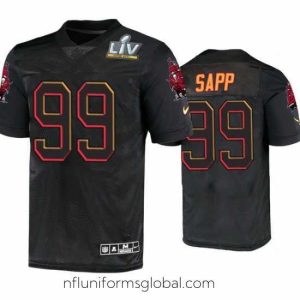 Captivating Warren Sapp Tampa Bay Buccaneers Black Super Bowl Lv Jersey