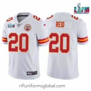 Irresistible Toddler Kansas City Chiefs 20 Justin Reid White Super Bowl LVII Patch Vapor Untouchable Limited Stitched Jersey