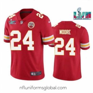 Stunning Toddler Kansas City Chiefs 24 Skyy Moore Red Super Bowl LVII Patch Vapor Untouchable Limited Stitched Jersey