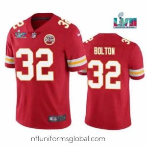 Captivating Toddler Kansas City Chiefs 32 Nick Bolton Red Super Bowl LVII Patch Vapor Untouchable Limited Stitched Jersey
