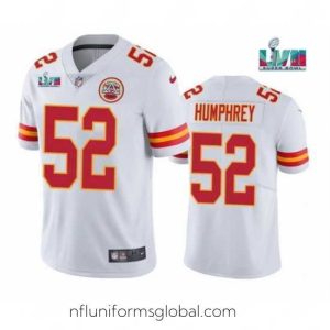 Irresistible Toddler Kansas City Chiefs 52 Creed Humphrey White Super Bowl LVII Patch Vapor Untouchable Limited Stitched Jersey