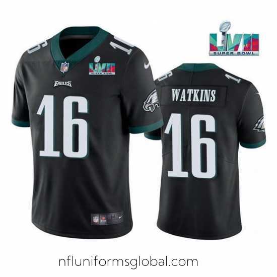Alluring Toddler Philadelphia Eagles 16 Quez Watkins Black Super Bowl LVII Vapor Untouchable Limited Stitched Jersey