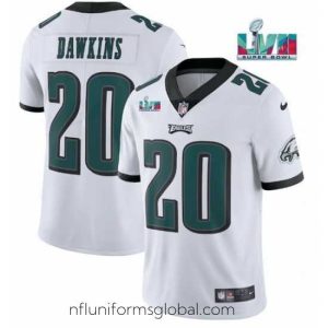 Ravishing Toddler Philadelphia Eagles 20 Brian Dawkins White Super Bowl LVII Patch Vapor Untouchable Limited Stitched Jersey