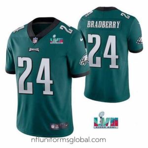 Divine Toddler Philadelphia Eagles 24 James Bradberry Green Super Bowl LVII Vapor Untouchable Limited Stitched Jersey