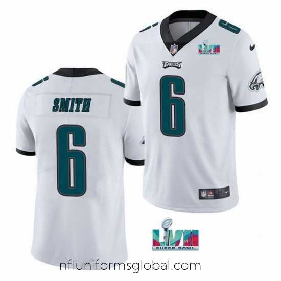 Gorgeous Toddler Philadelphia Eagles 6 DeVonta Smith White Super Bowl LVII Patch Vapor Untouchable Limited Stitched Jersey