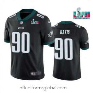 Sumptuous Toddler Philadelphia Eagles 90 Jordan Davis Black Super Bowl LVII Vapor Untouchable Limited Stitched Jersey