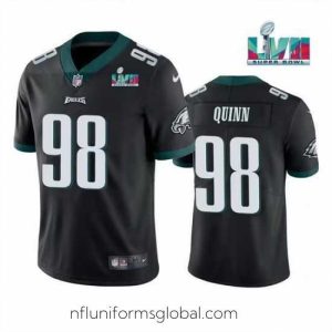Divine Toddler Philadelphia Eagles 98 Robert Quinn Black Super Bowl LVII Vapor Untouchable Limited Stitched Jersey