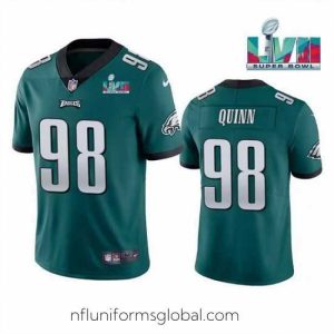 Captivating Toddler Philadelphia Eagles 98 Robert Quinn Green Super Bowl LVII Vapor Untouchable Limited Stitched Jersey