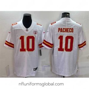 Exquisite Mens Kansas City Chiefs #10 Isaih Pacheco White Vapor Untouchable Limited Player Jersey
