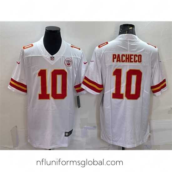 Exquisite Mens Kansas City Chiefs #10 Isaih Pacheco White Vapor Untouchable Limited Player Jersey