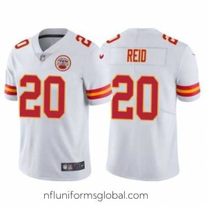 Enchanting Men's Kansas City Chiefs #20 Justin Reid White Vapor Untouchable Limited Stitched Jersey