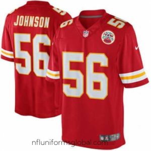 Alluring Mens Kansas City Chiefs Derrick Johnson Nike Red Team Color Limited Jersey