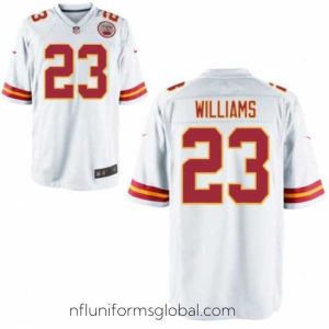 Gorgeous Men's Nike Kansas City Chiefs Joshua Williams #23 White Stitched NFL Jersey