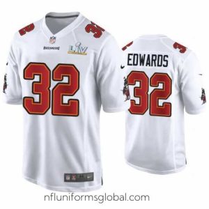 Gorgeous Mike Edwards Buccaneers White Super Bowl Lv Game Fashion Jersey