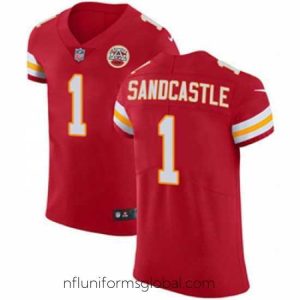 Divine Nike Chiefs #1 Leon Sandcastle Red Team Color Mens Stitched NFL Vapor Untouchable Elite Jersey