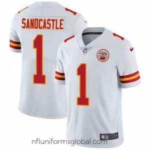 Gorgeous Nike Chiefs #1 Leon Sandcastle White Mens Stitched NFL Vapor Untouchable Limited Jersey