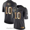 Divine Nike Chiefs #10 Tyreek Hill Black Stitched NFL Limited Gold Salute to Service Jersey